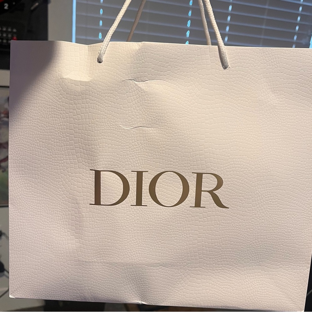 Dior White shopping bag